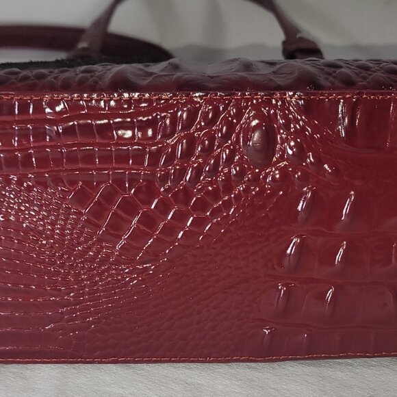 VINTAGE BRAHMIN MINI ASHER CHIANTI ROSSINI EMBROIDERED ROSES PURSE/BAG/TASSEL - Picture 4 of 9